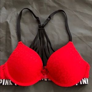 Victoria Secret Pink front hook push up racerback